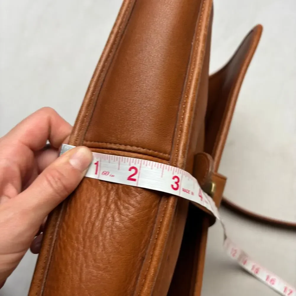 Vintage 90s Coach 5180 Metropolitan Brown Leather Messenger Bag